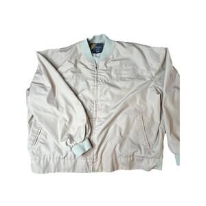 Vintage 80s Outerwear by SEARS Beige Bomber Jacket Men’s Size 3xl VNTG Nice 🔥